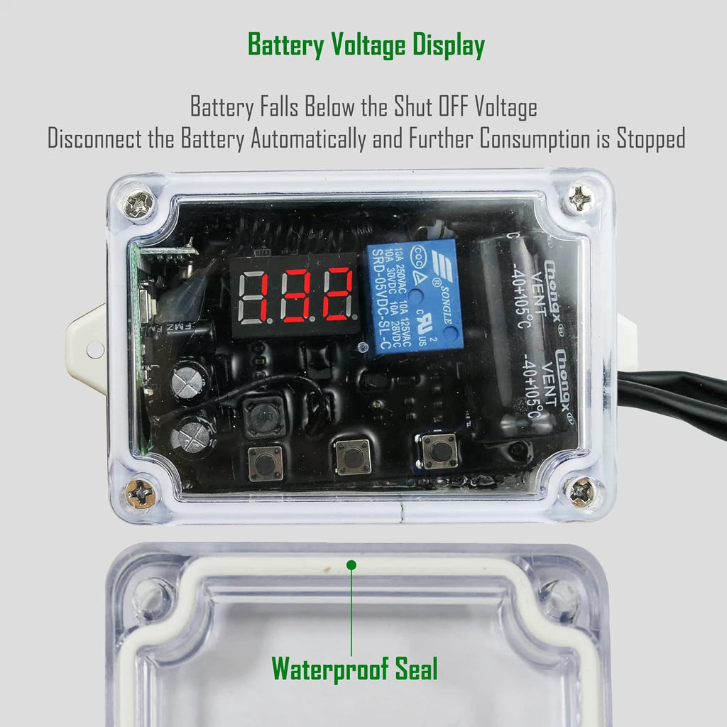12V Battery Disconnect Switch with LED Digital Voltmeter Display Dual Wireless Control O856