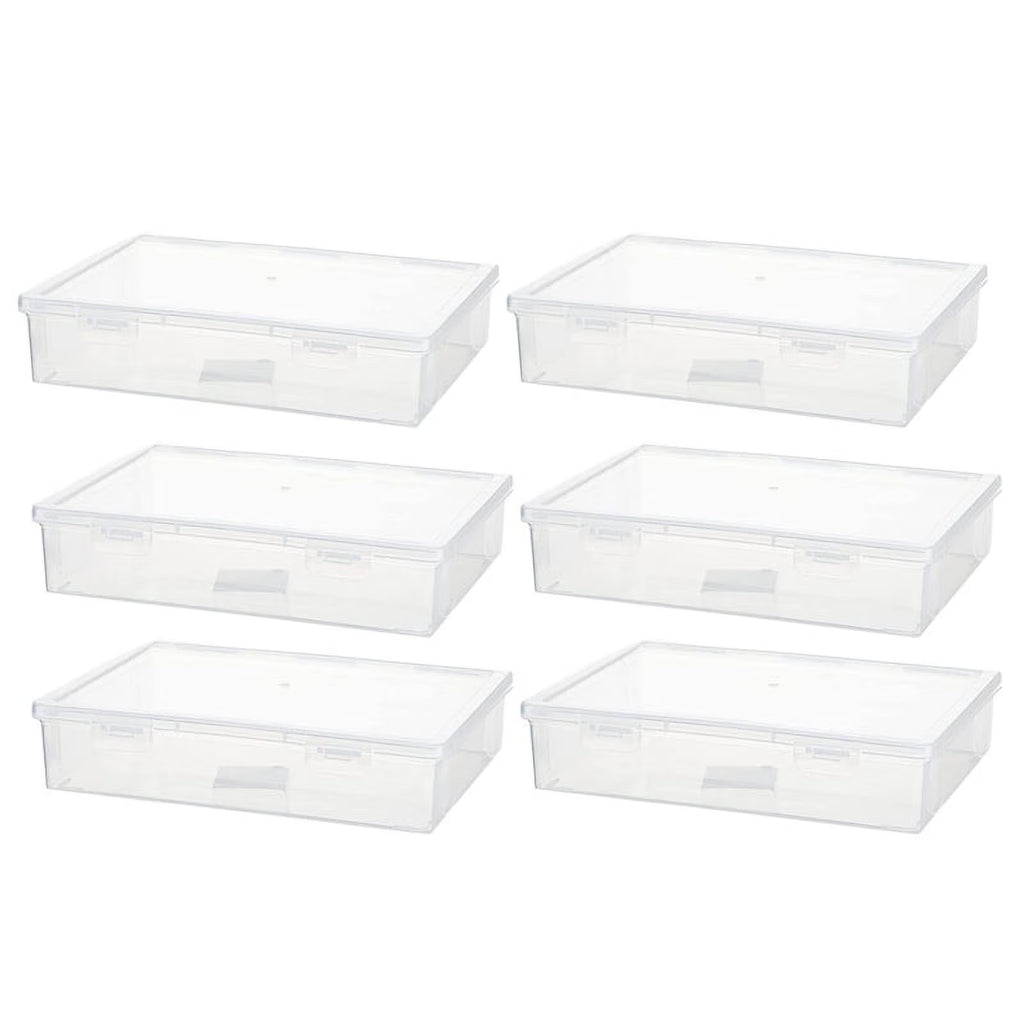 Plastic Storage Box, 7"x9"x2", 6 Pcs Z502103