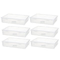 Plastic Storage Box, 7"x9"x2", 6 Pcs Z502103