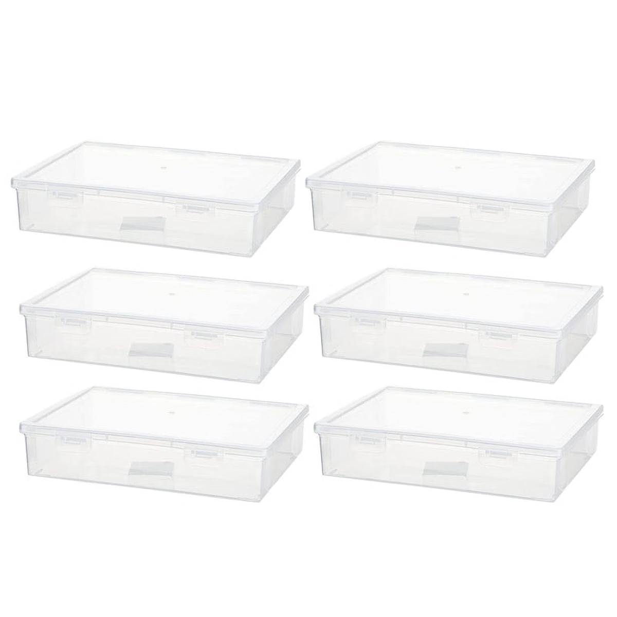 Plastic Storage Box, 7"x9"x2", 6 Pcs Z502103