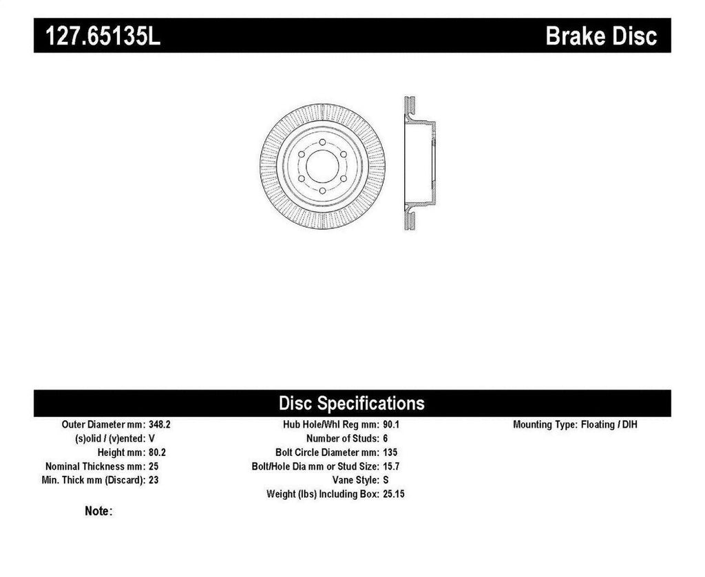 Slotted & Drilled Sport Brake Rotor C187910