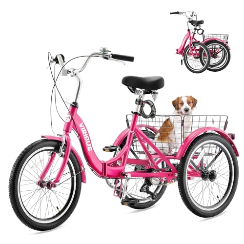 20 inch 7 Speed Folding Adult Tricycle with Dual Chain E3144