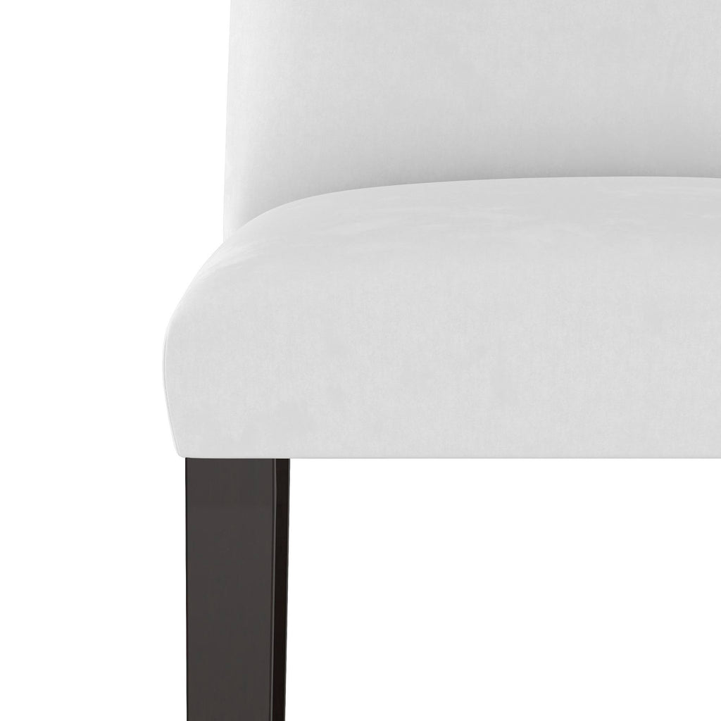 White Velvet Counter Height Barstool S269