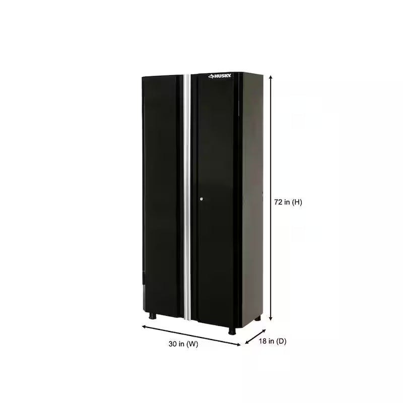 24-Gauge Steel Freestanding Garage Cabinet in Black Z136