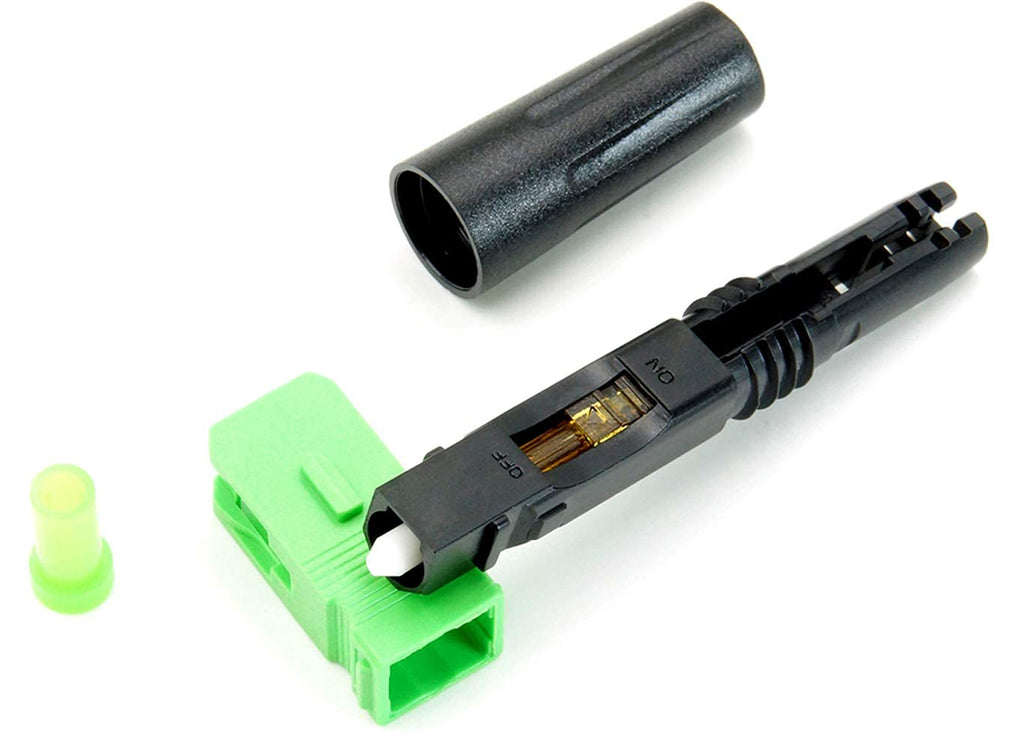 100pcs SC APC Fiber Optic Quick Connector Single Mode 9/125 Pack of 2 D1041