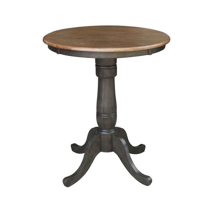 30 in. Round Pedestal Gathering Height Table with 2 Counter Height Stools I1588