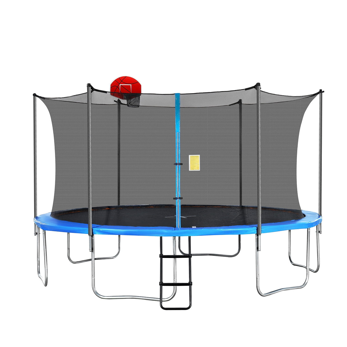 14ft Trampoline with Basketball Hoop and Ladder I250