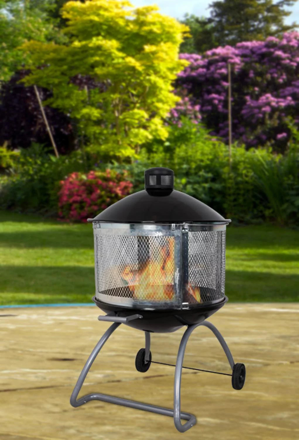 28 in. Round Wood Fire Pit U9964