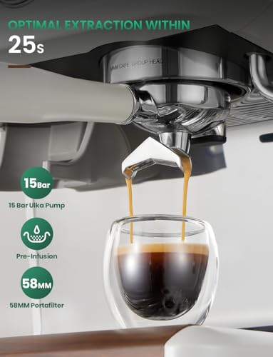 Stainless Steel Dual-Boiler Espresso Machine with Grinder J1129