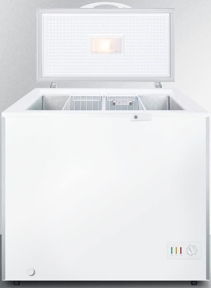 6.7 cu.ft. Chest Freezer in White with Stainless Steel Corner Guards D60733