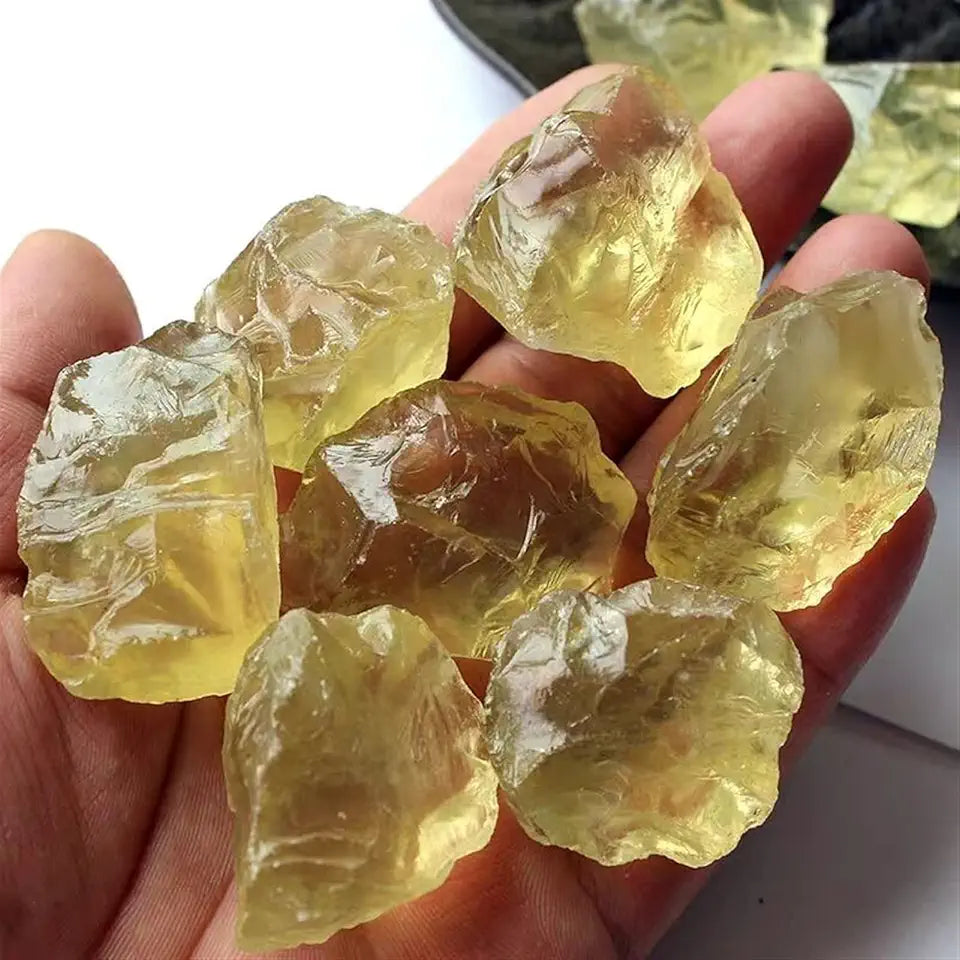 Natural Citrine Crystal Stone Yellow Quartz Raw Stone O783