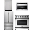 36 Propane Gas Range, Microwave, Refrigerator, Dishwasher X4658