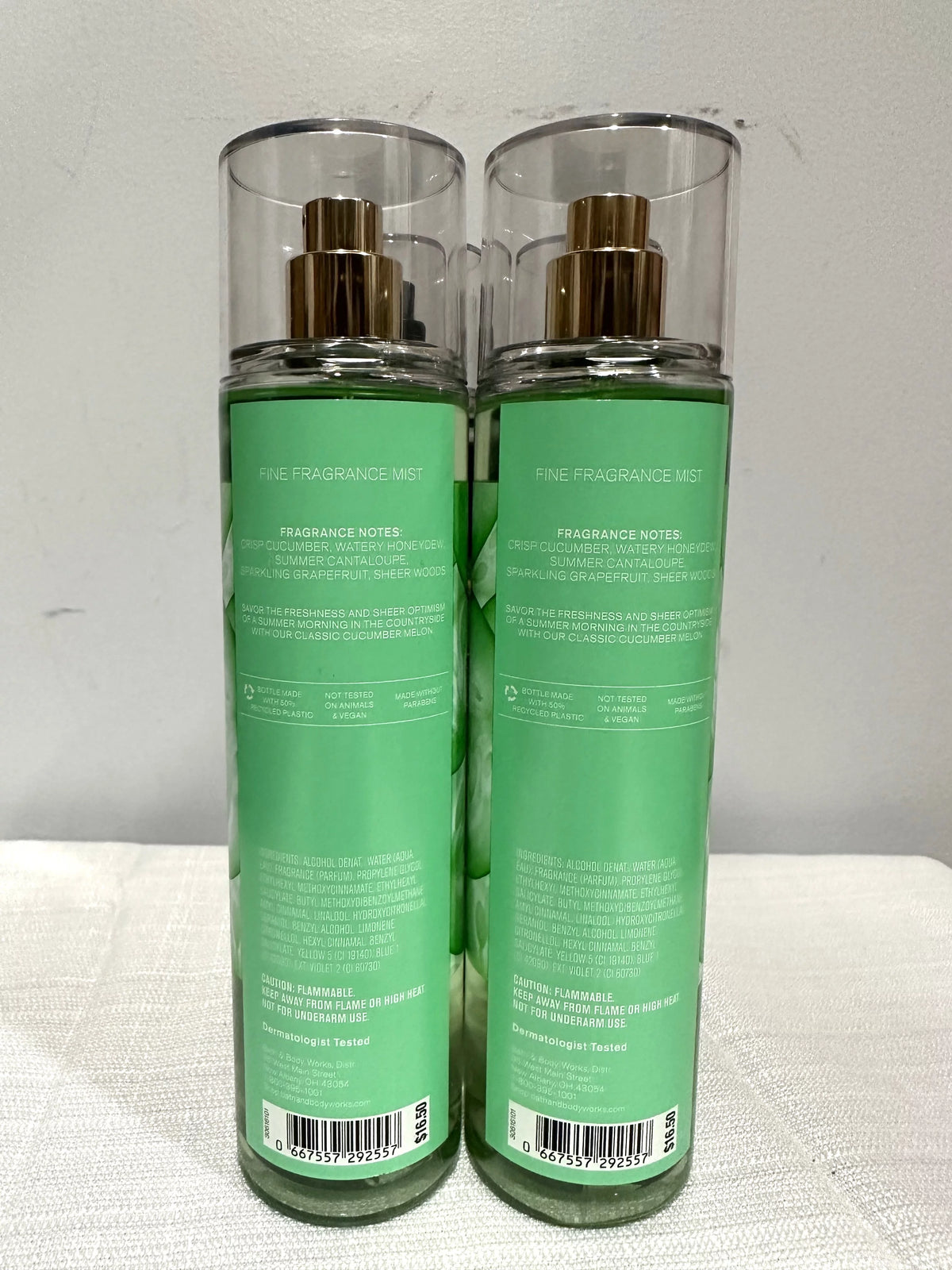 Cucumber Melon Fragrance Mist 8 fl oz Lot of 2 A33183
