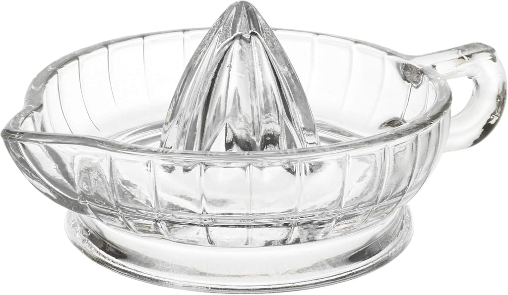 Clear Glass Citrus Juicer with Handle and Pour Spout G398871