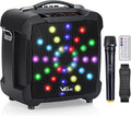 Karaoke Machine with Wireless Microphone, Portable Bluetooth Speaker with LED Light P6102
