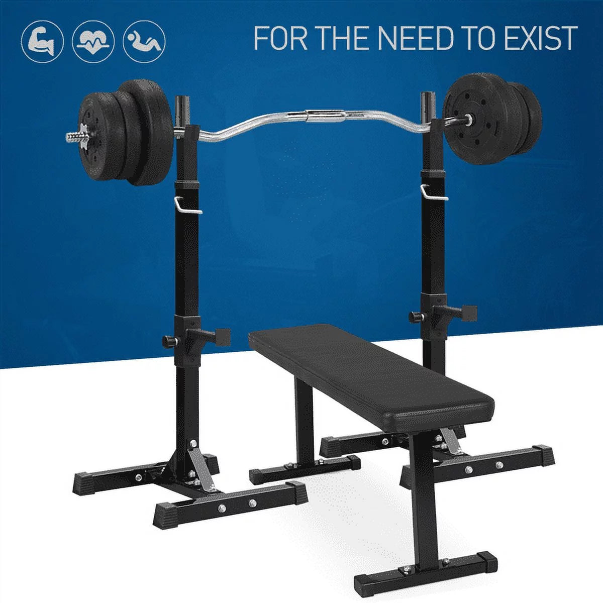 55lb Black Barbell Dumbbell Weightlifting Set R51840