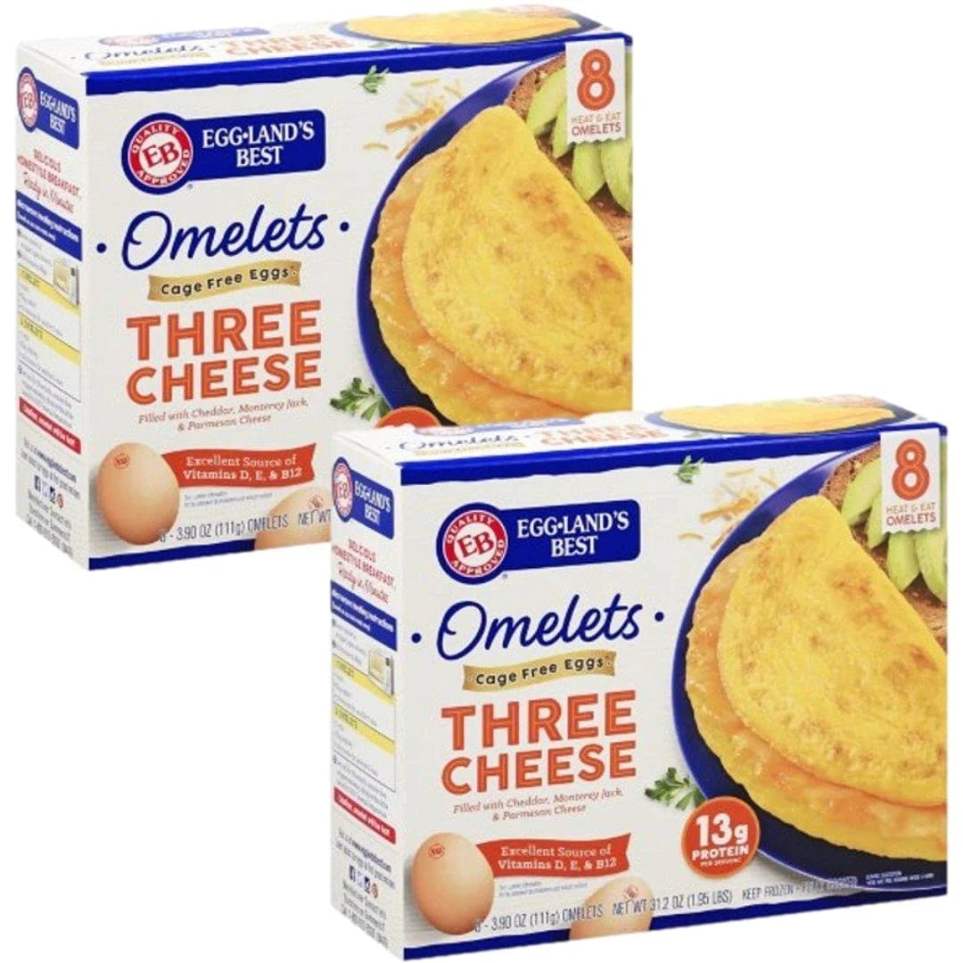 Three Cheese Omelettes, 16 Count, Frozen Breakfast G12136