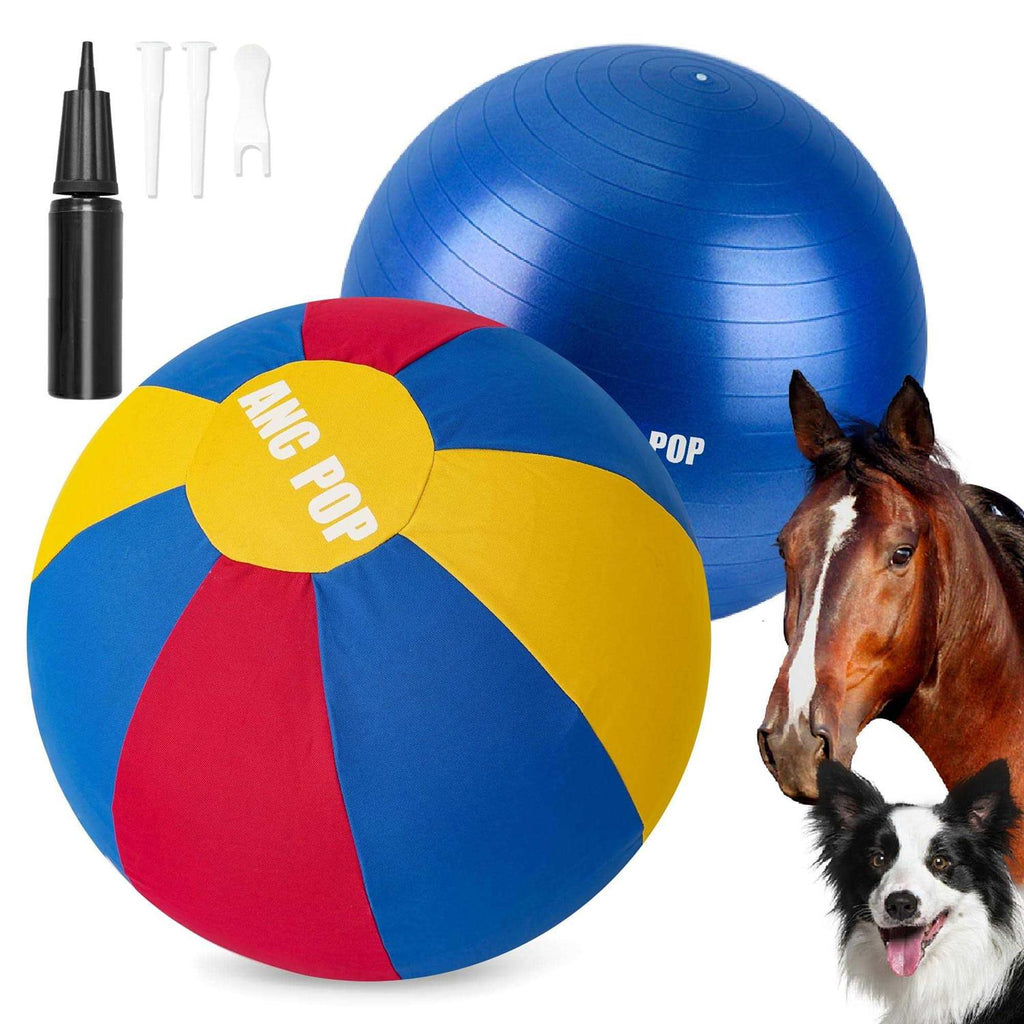 Herding Ball for Dogs Horse Ball & Ball Cover 25 Ball for Horses Large with Hand Pump V23509