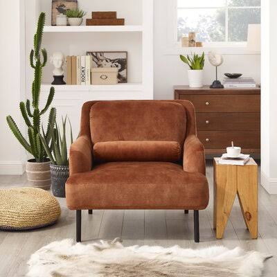 Wide Velvet Armchair C99185