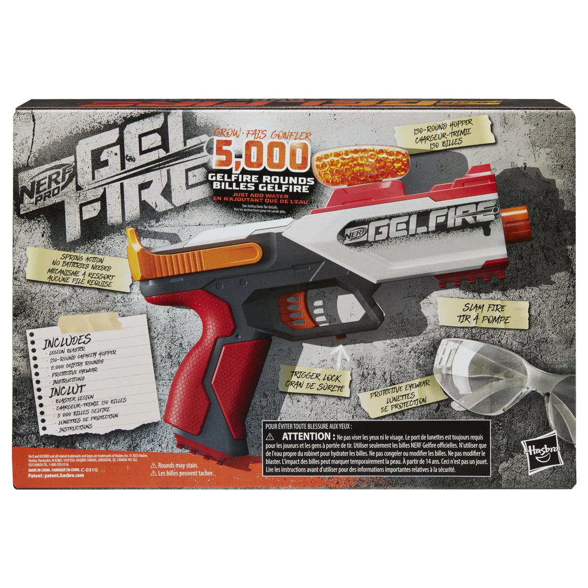 Gel Blaster with 5000 Rounds, 130 Round Hopper, Eyewear Q224078