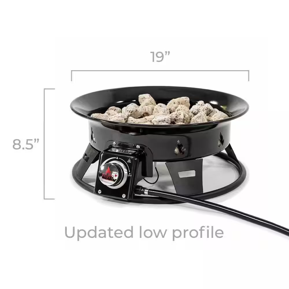 Portable Propane Fire Pit with Cover & Carry Kit V565259
