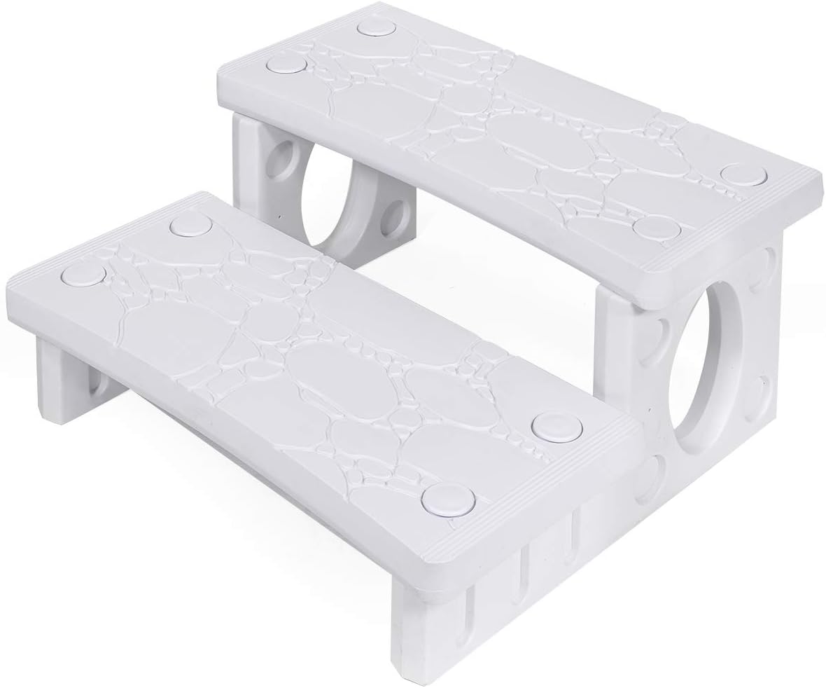 White 2-Step Lightweight Multi Purpose Deck Step Y926