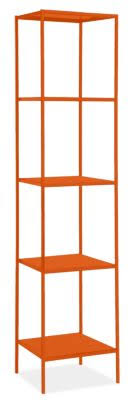 Modern Slim Bookcase in Tangerine Orange E692