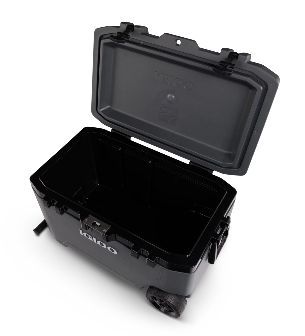 72 Quart Ice Chest Cooler with Wheels Gray P859