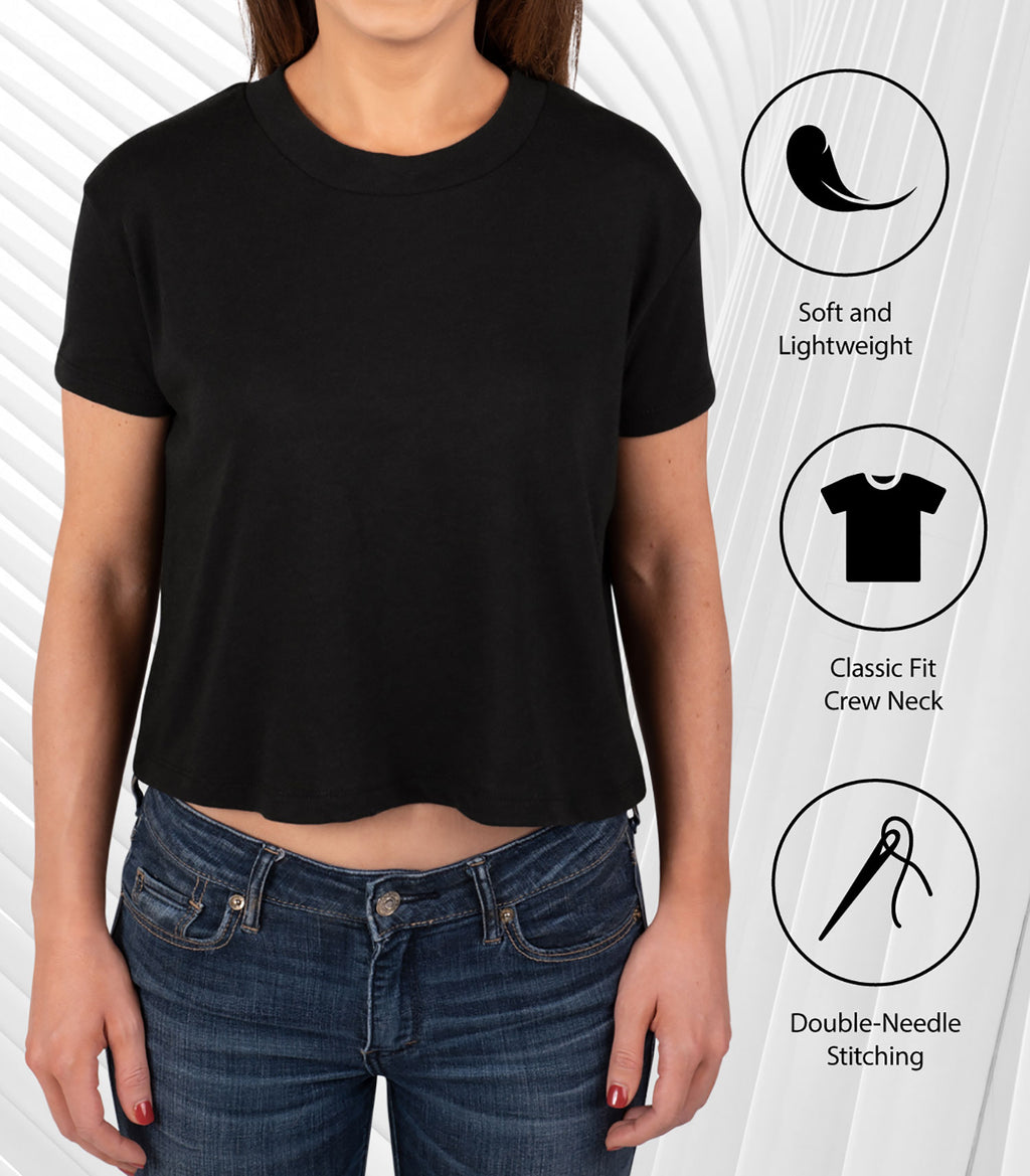 Cropped Cotton Blend T-Shirt A4355