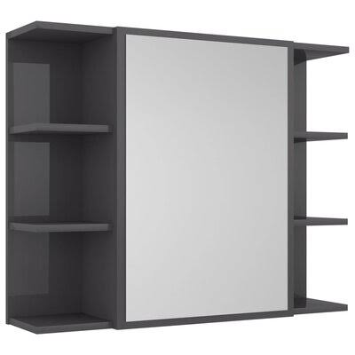 Wall Mounted Bathroom Cabinet High Gloss White U6437