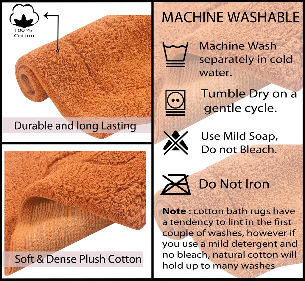 100% Cotton Tufted Non-Slip Bath Rug, 24"x40" Rectangle N665