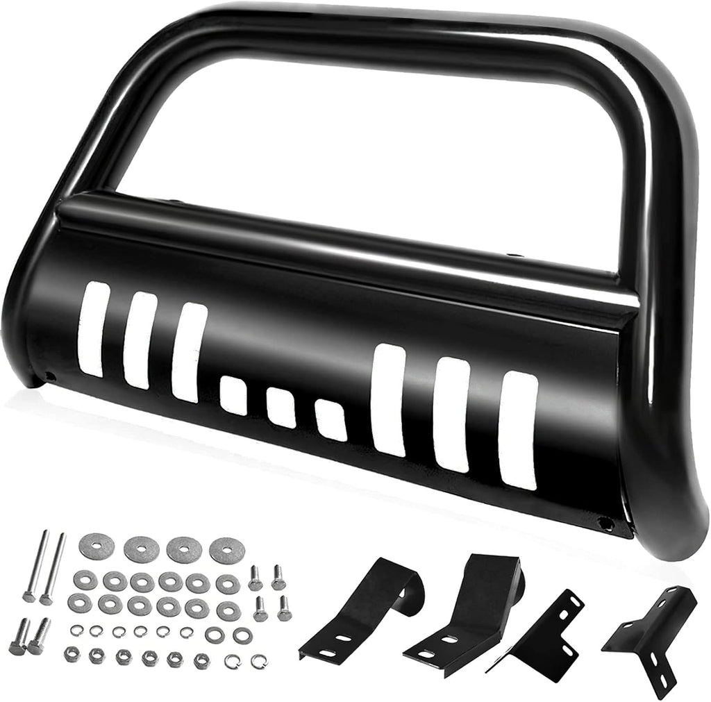 Stainless Chrome Bull Bar with Skid Plate P5653