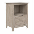 Washed Gray Lateral File Cabinet with Shelf U328844