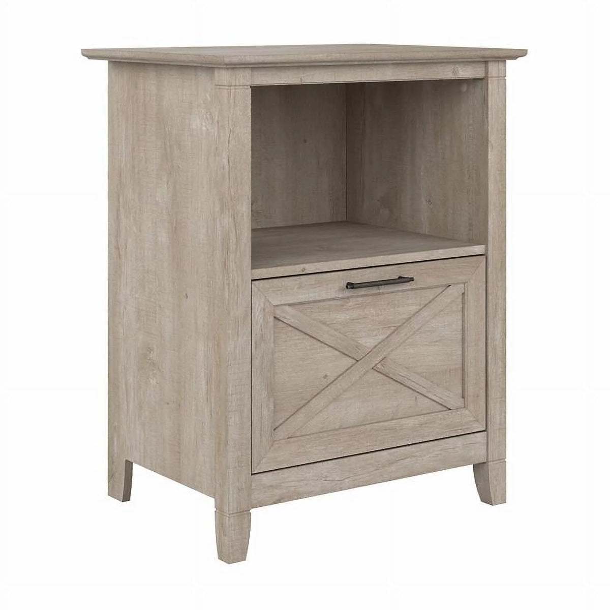Washed Gray Lateral File Cabinet with Shelf U328844
