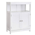 White Wooden Bathroom Cabinet with 2 Door X7649