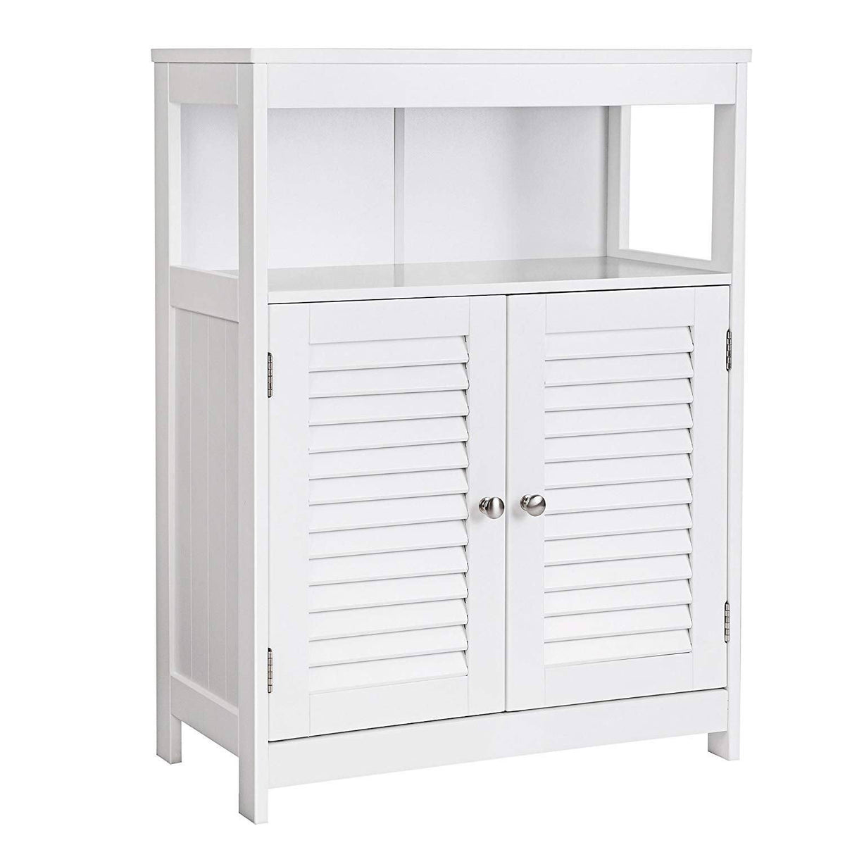 White Wooden Bathroom Cabinet with 2 Door X7649
