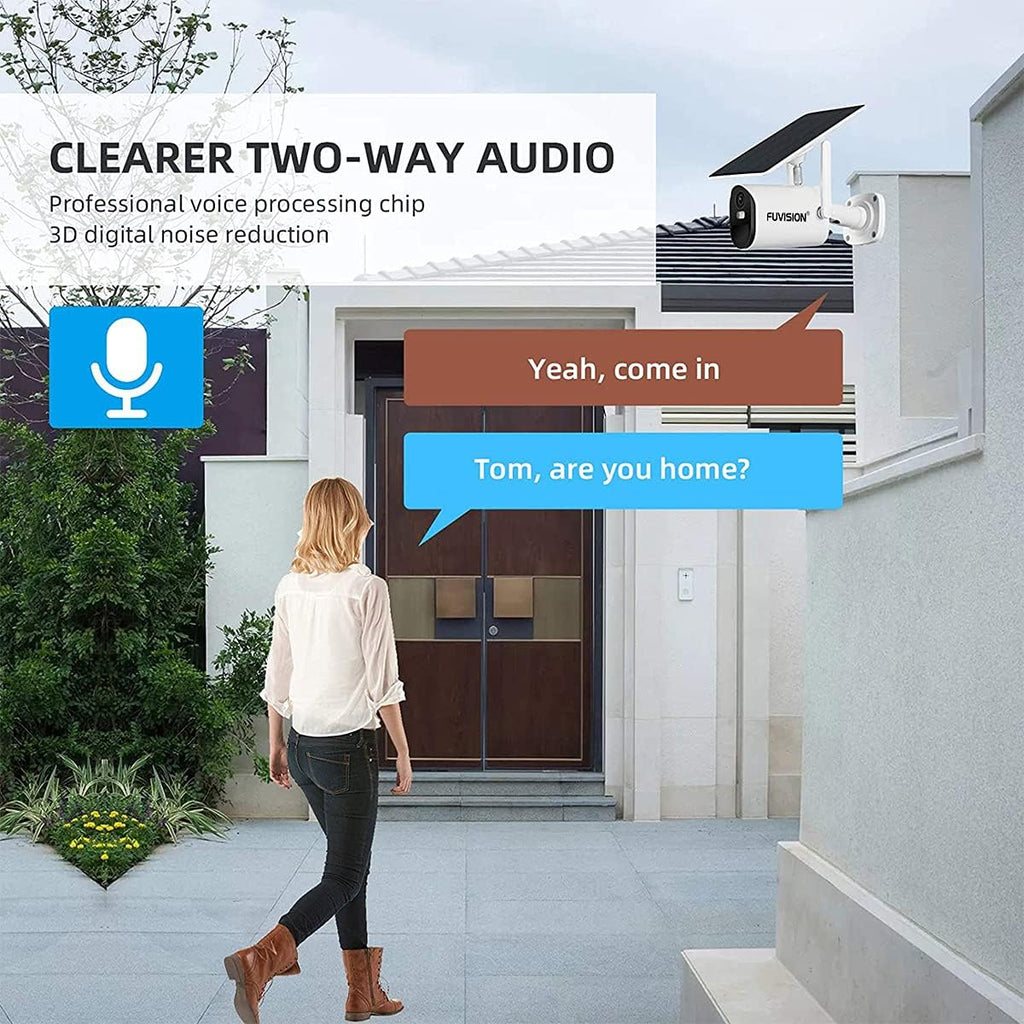 Solar Battery Powered 1080p Wireless Outdoor Security Camera C807623