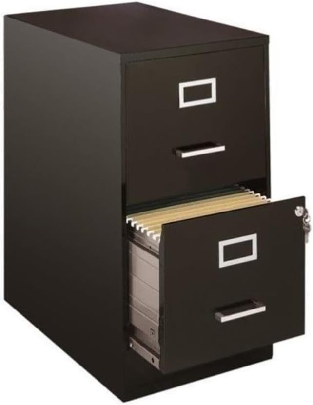 2 Drawer Black File Cabinet K656