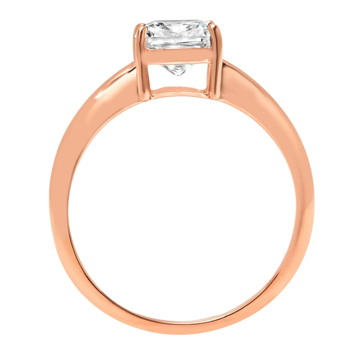 Cushion Cut Simulated Alexandrite 18k Rose Gold Ring Size 3.75 P902081