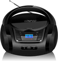 Black Pack of 2 Portable CD Player Boombox with FM Radio, Bluetooth, Stereo Sound Speaker X898