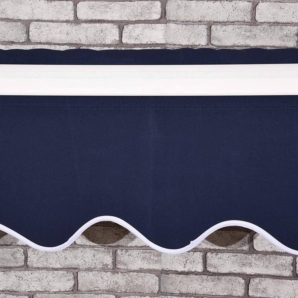 12x10 Feet Manual Retractable Patio Awning G869