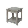 Antique White Farmhouse Wood End Table H219