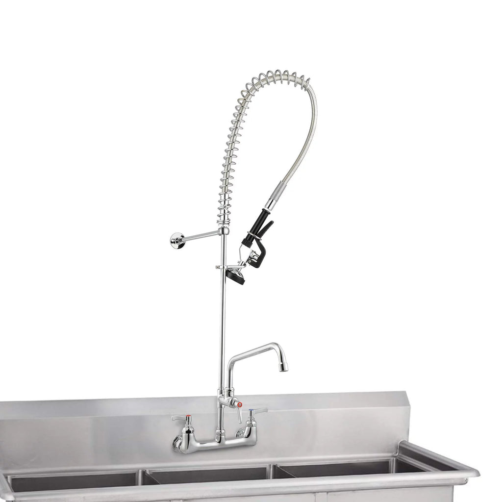Pull Down Commercial Kitchen Faucet with 12" Add-On Faucet Kit W686737