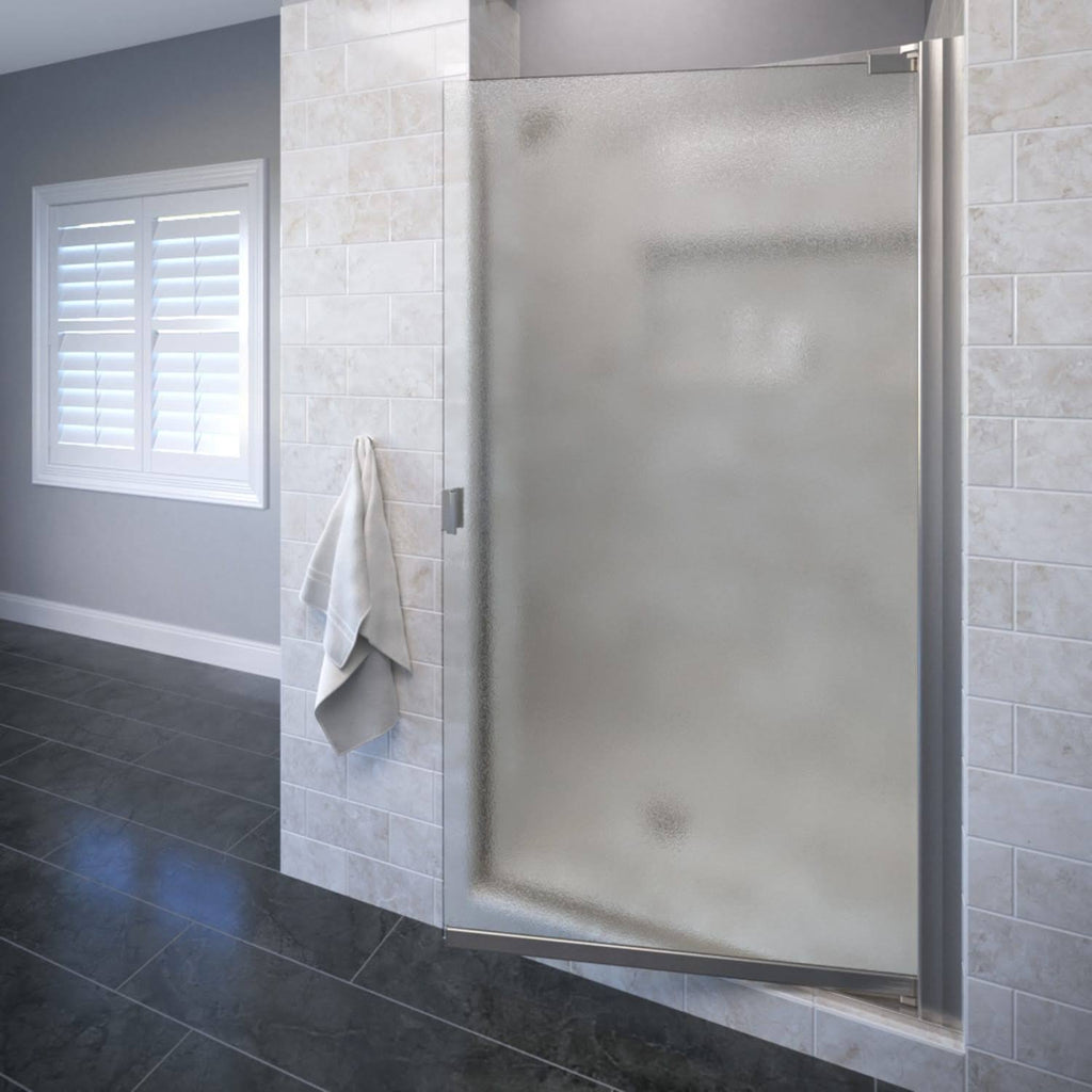 Semi-Frameless Pivot Shower Door in Brushed Nickel H3735