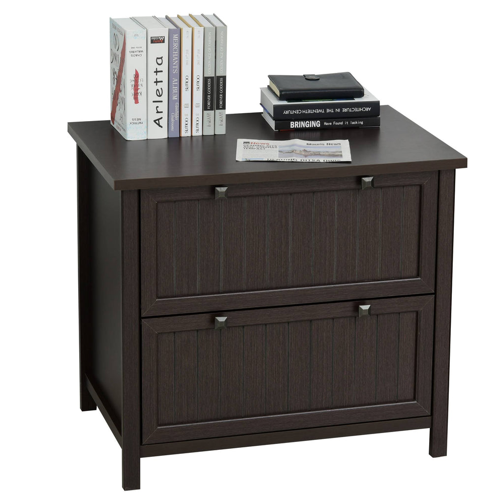 Brown Wooden 2-Drawer File Cabinet M18998