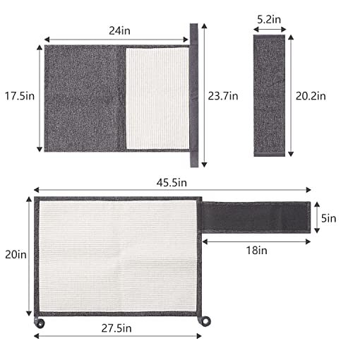 Natural Sisal Couch Corner Protectors for Furniture (Light Gray, Left) Q72489