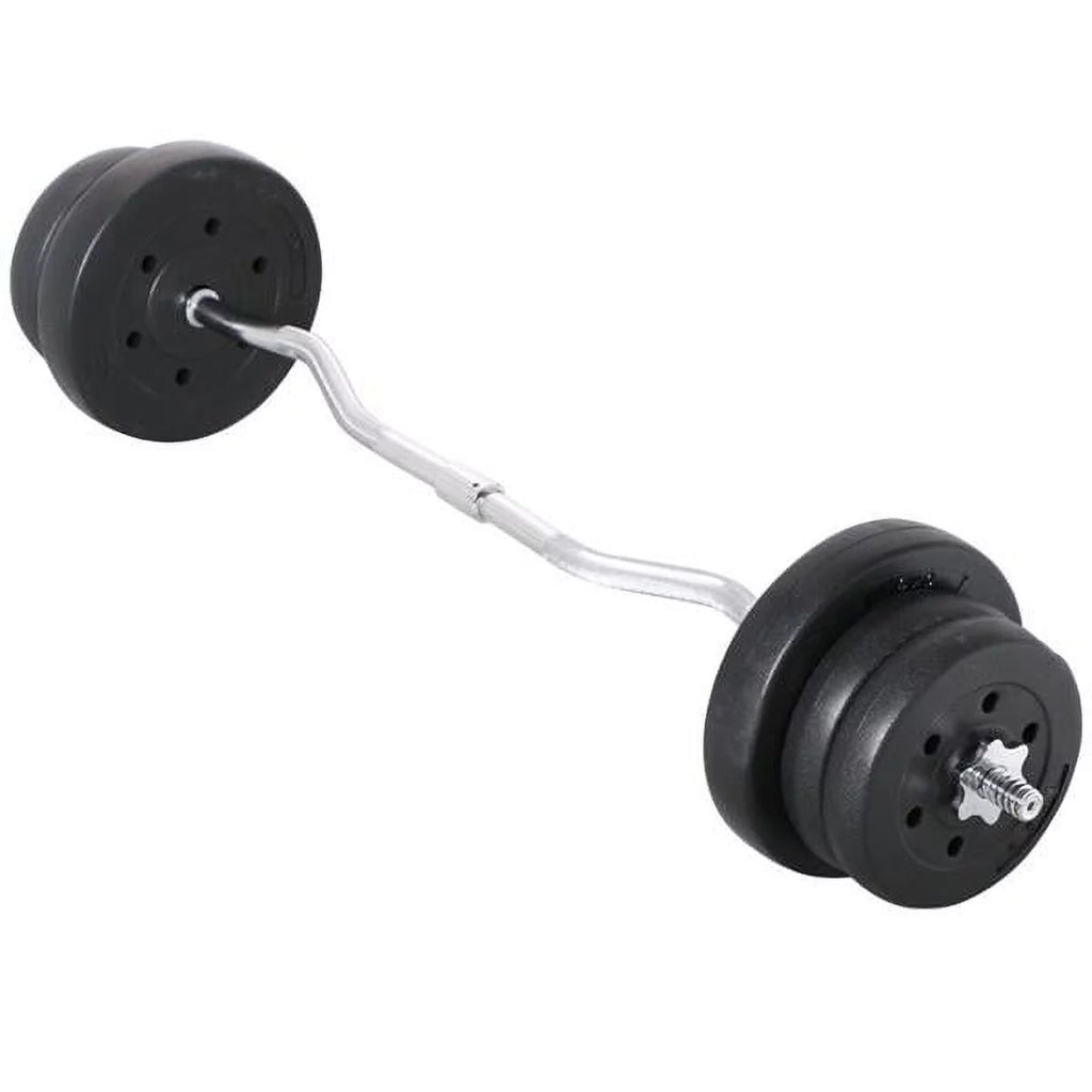 55lb Black Barbell Dumbbell Weightlifting Set R51840