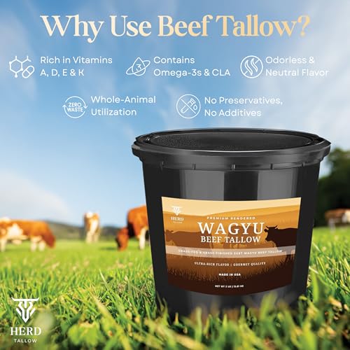 Grass Fed Grass Finished Wagyu Beef Tallow 2 LB X605756