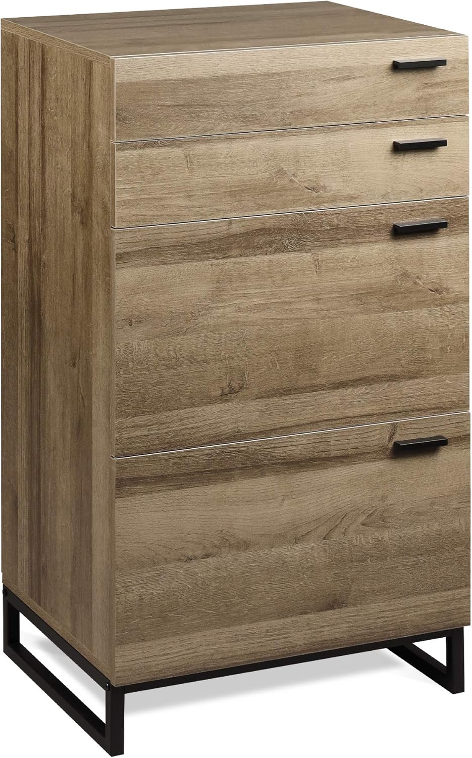 Gray Oak 4 Drawer Wood Dresser M24180