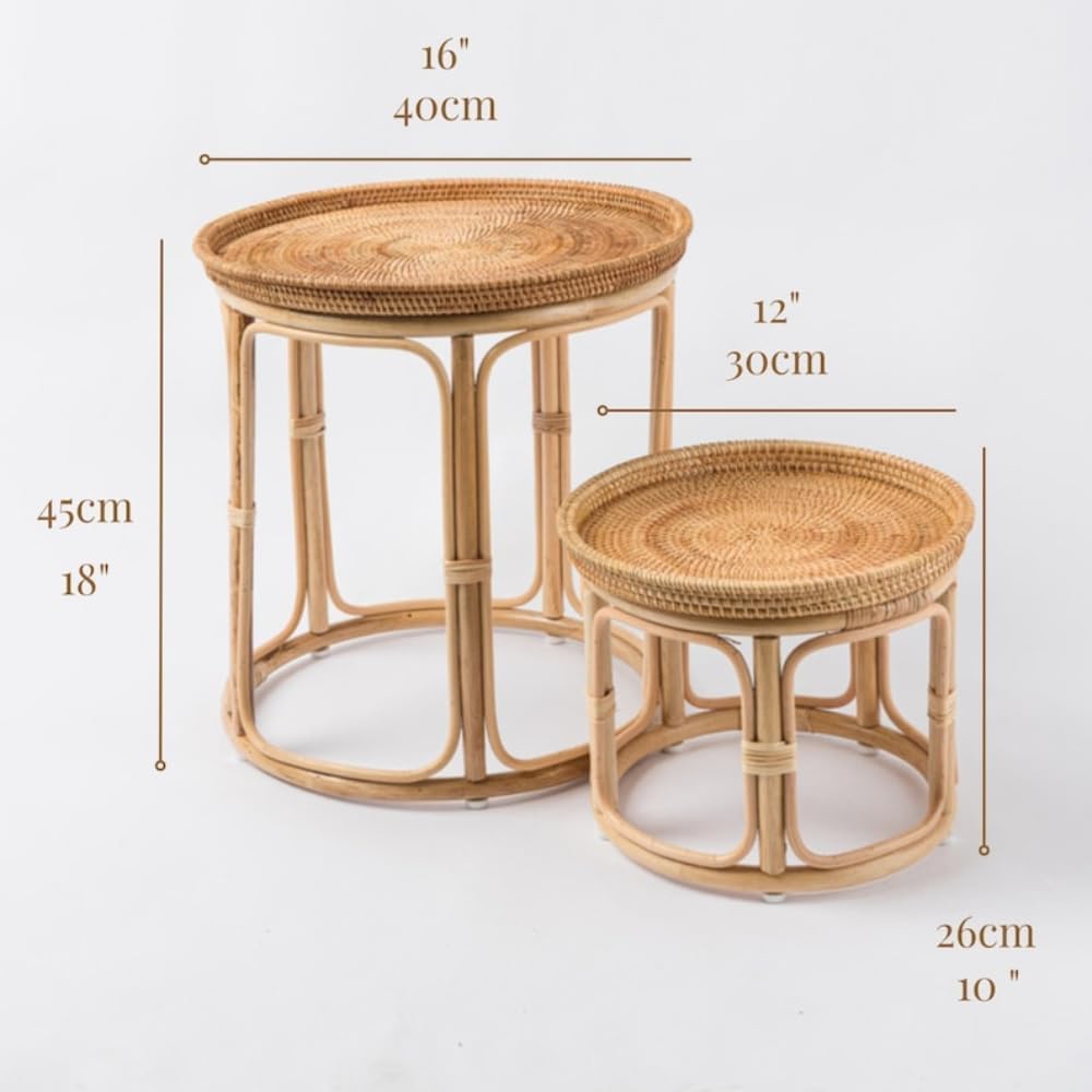 Rattan Side Table Set M173708